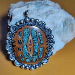 Turquoise inlay pendant